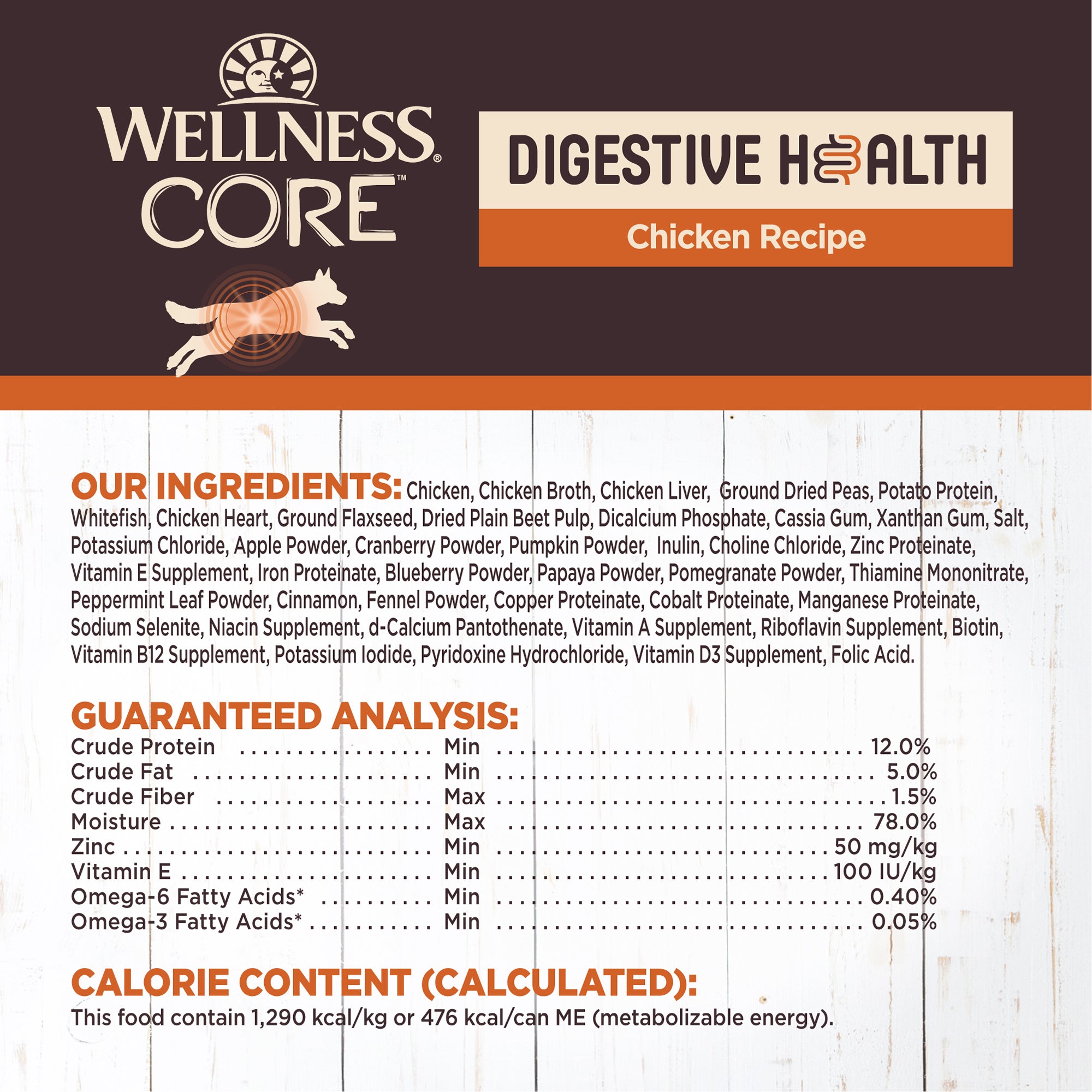 Wellness CORE Digestive Health Chicken Grain-Free Canned Wet Dog Food (13oz)