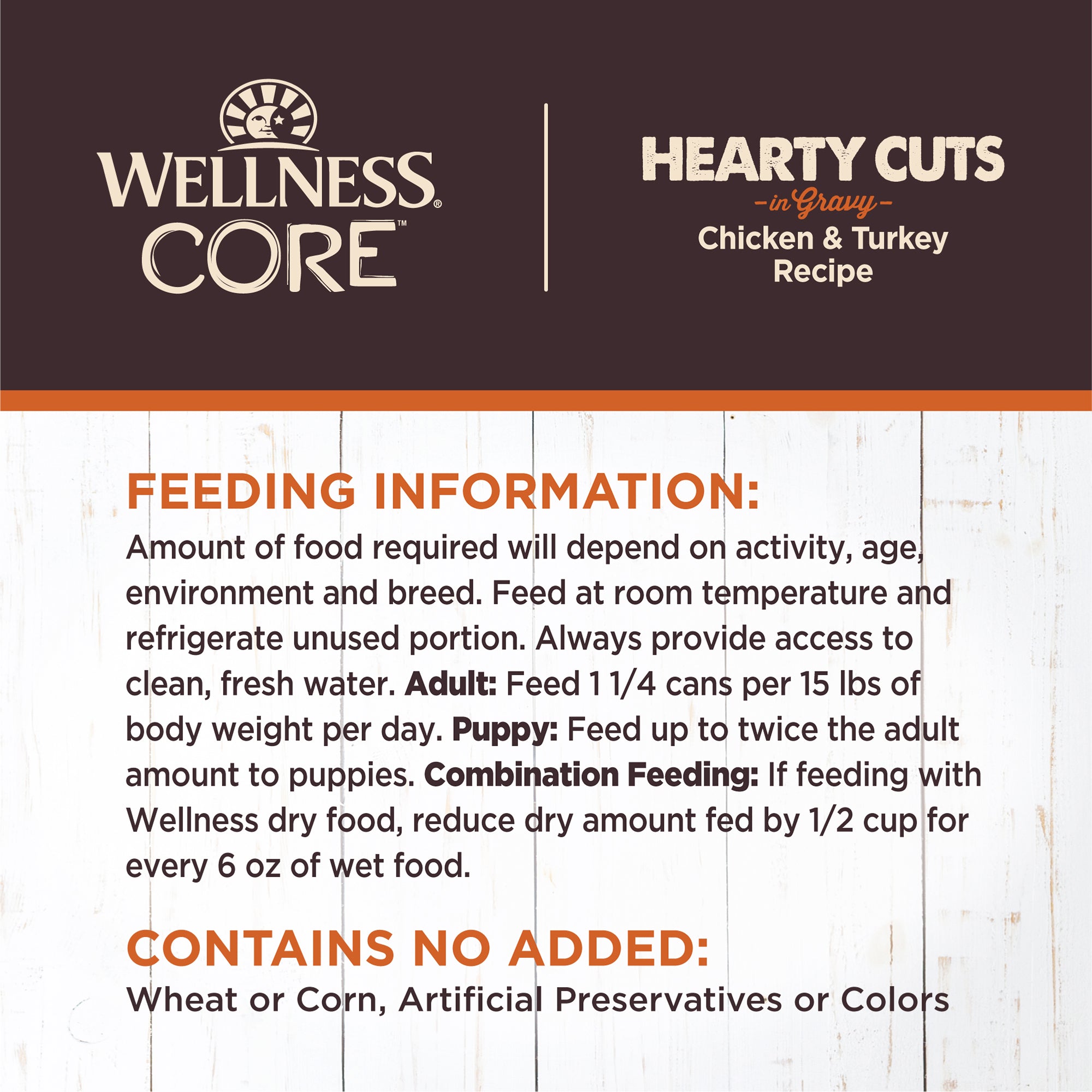 Wellness CORE Grain-Free Hearty Cuts In Gravy Chicken & Turkey Canned Wet Dog Food (12.5oz))
