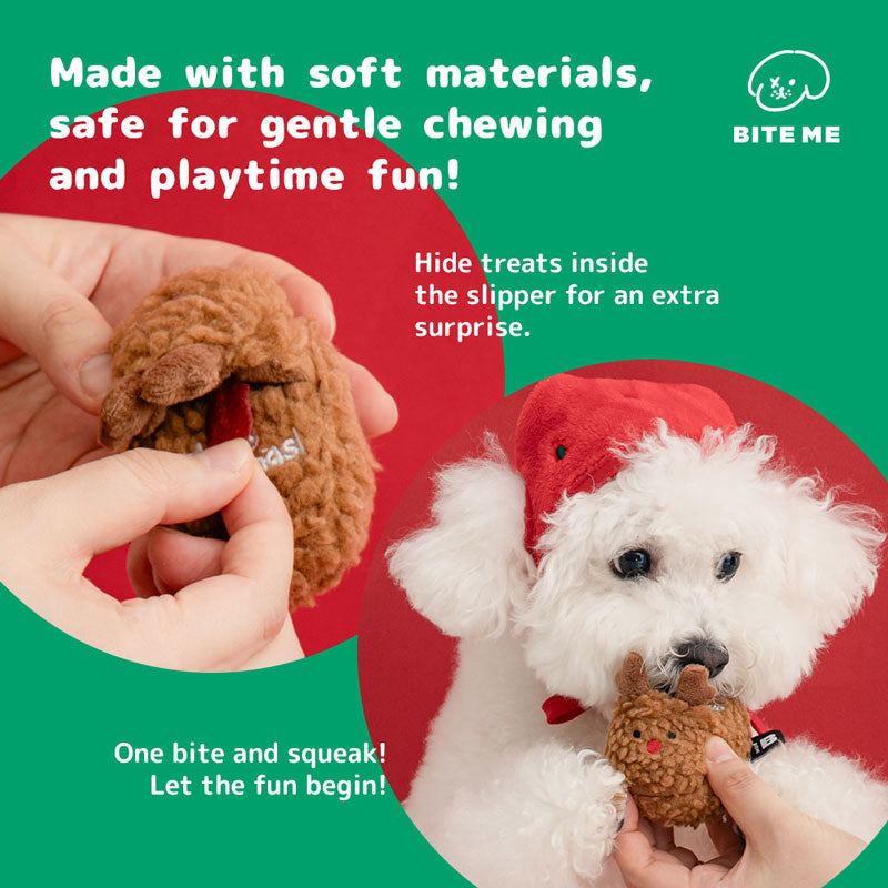 Christmas Friends Dog Toy - Hot Chocolate & Slipper