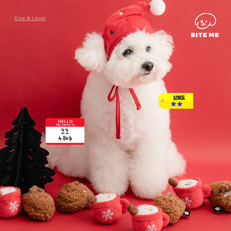 Christmas Friends Dog Toy - Hot Chocolate & Slipper
