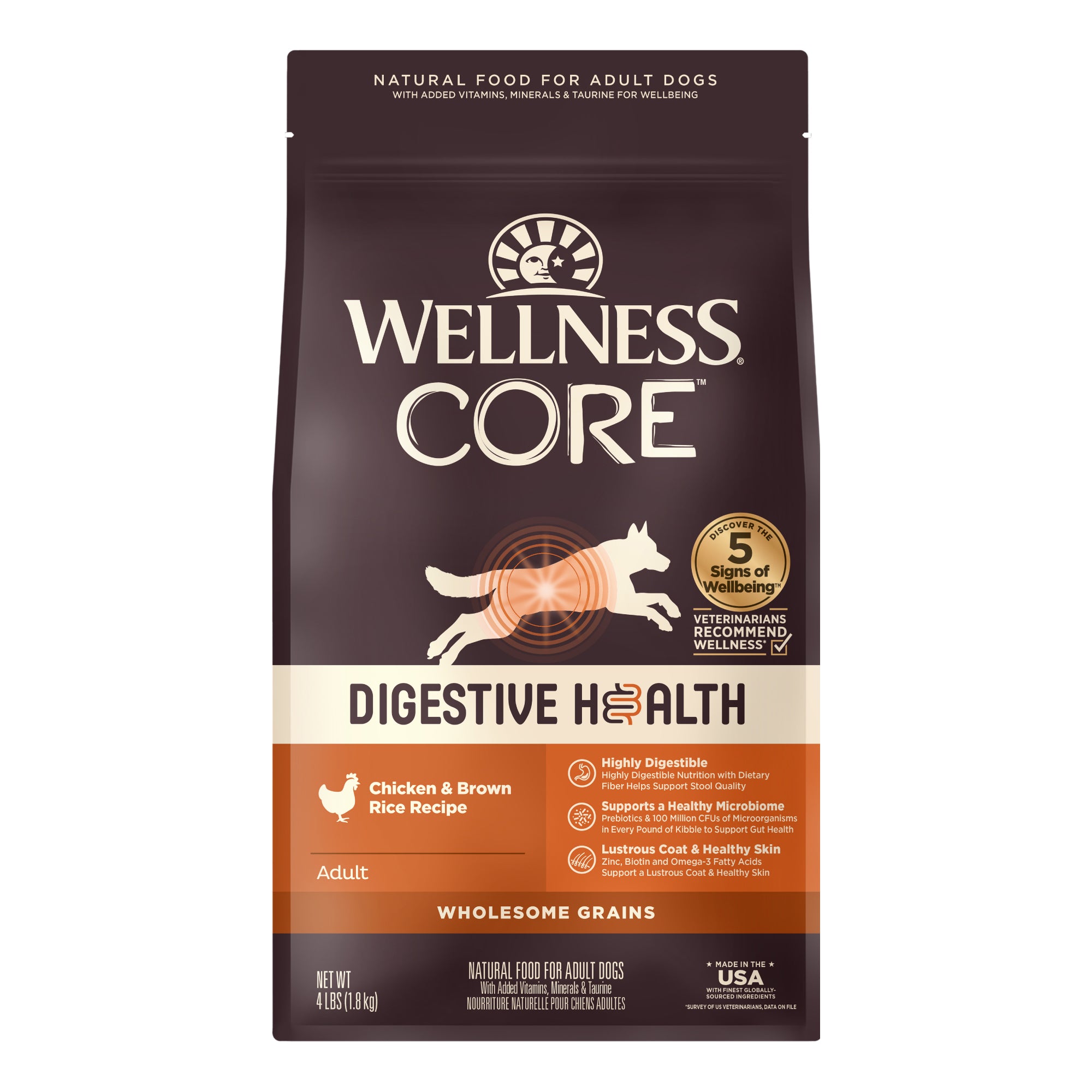 Wellness CORE Digestive Health Chicken & Brown Rice Adult Dry Dog Food