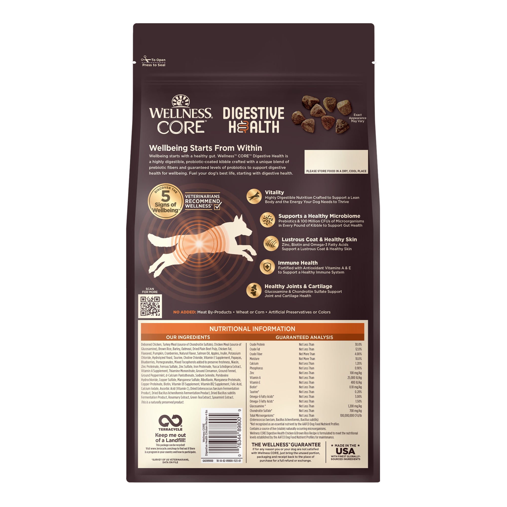 Wellness CORE Digestive Health Chicken & Brown Rice Adult Dry Dog Food