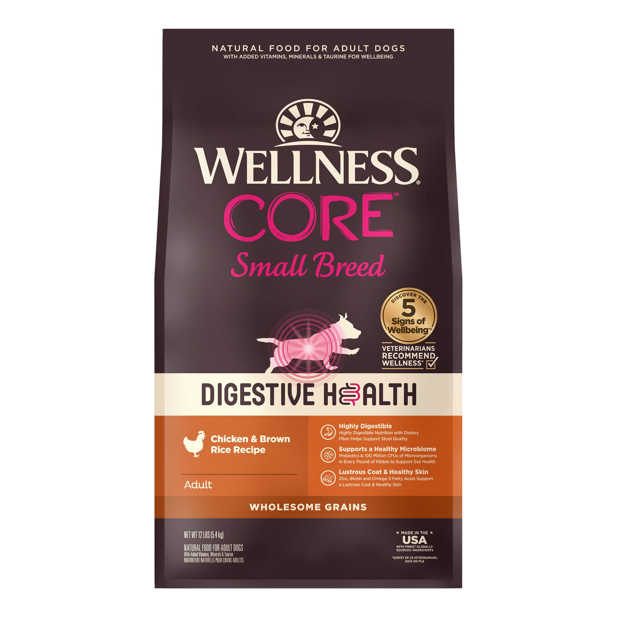 Wellness CORE Digestive Health Chicken & Brown Rice Small Breed Adult Dry Dog Food