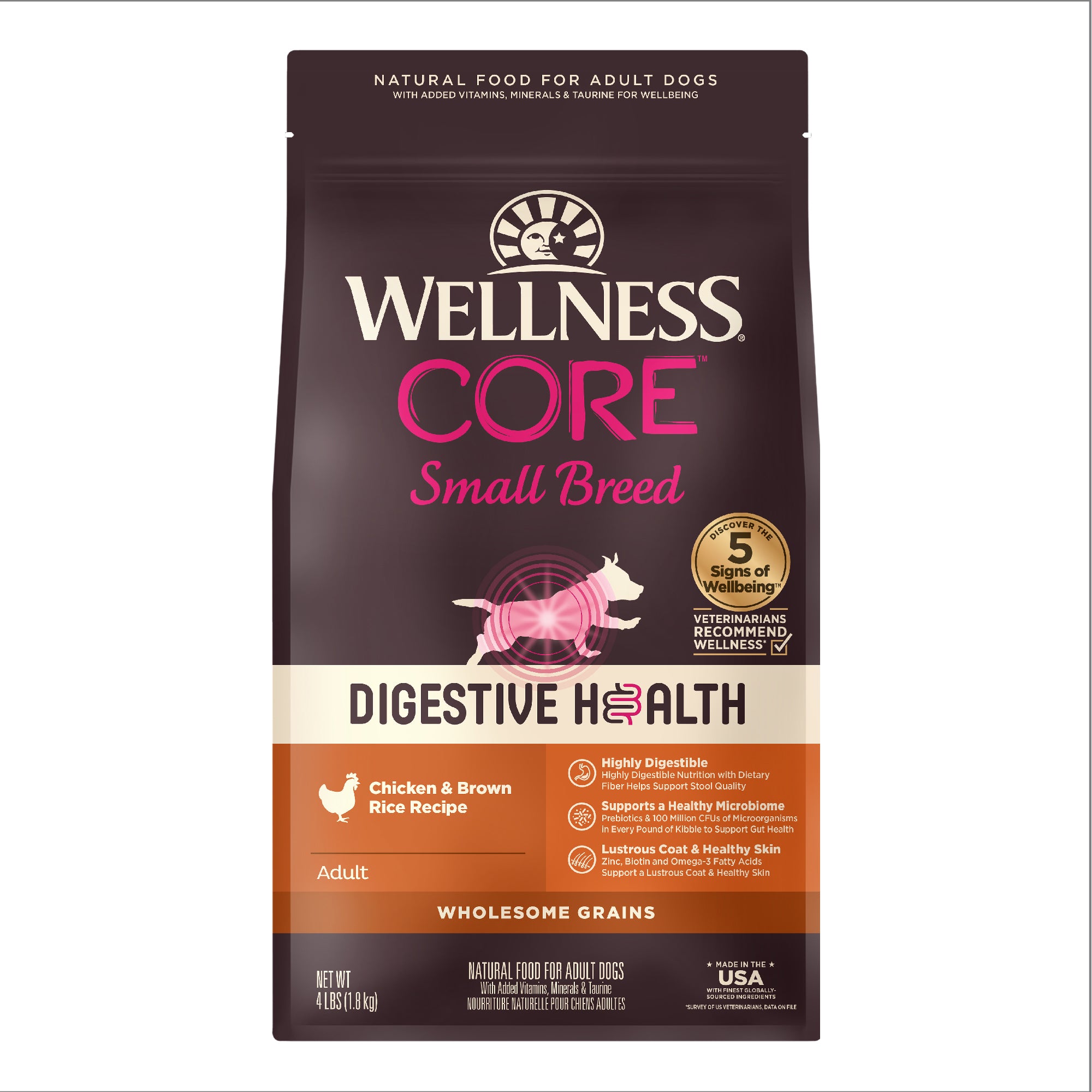 Wellness CORE Digestive Health Chicken & Brown Rice Small Breed Adult Dry Dog Food