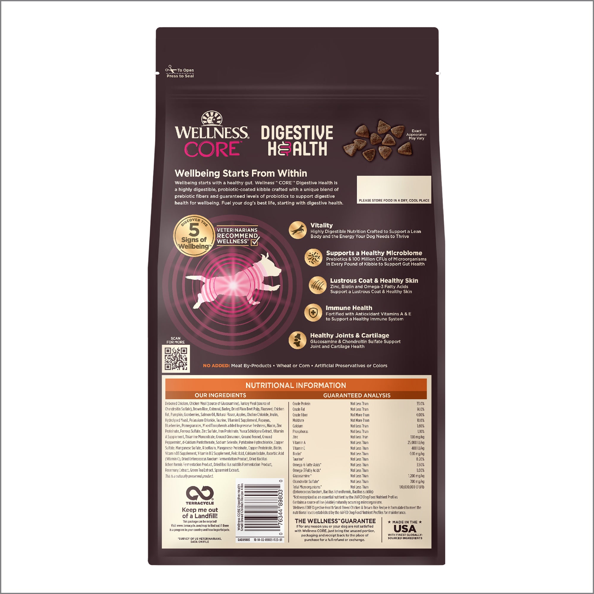 Wellness CORE Digestive Health Chicken & Brown Rice Small Breed Adult Dry Dog Food