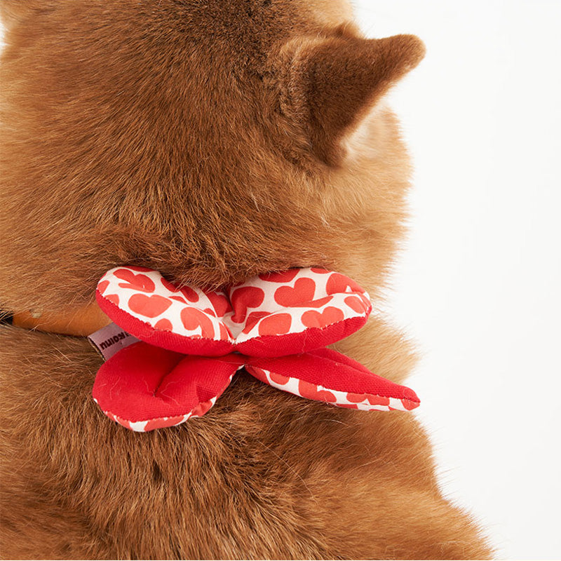 Heart Ribbon Pet Collar Clip