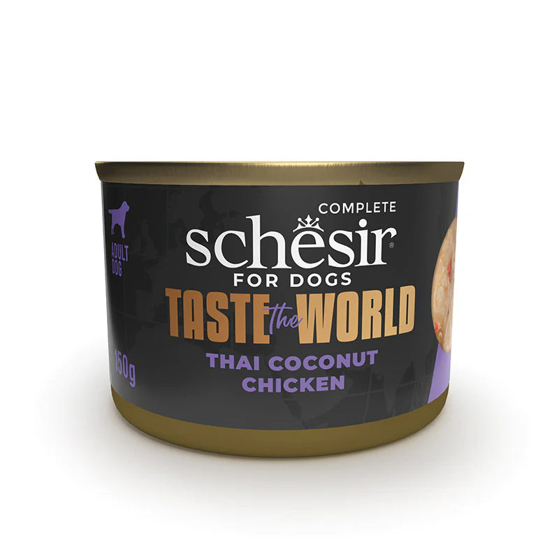 Schesir Taste The World Thai Coconut Chicken Adult Canned Dog Food (150g)