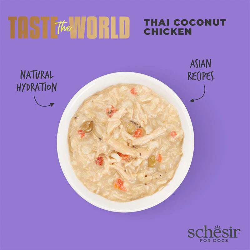 Schesir Taste The World Thai Coconut Chicken Adult Canned Dog Food (150g)