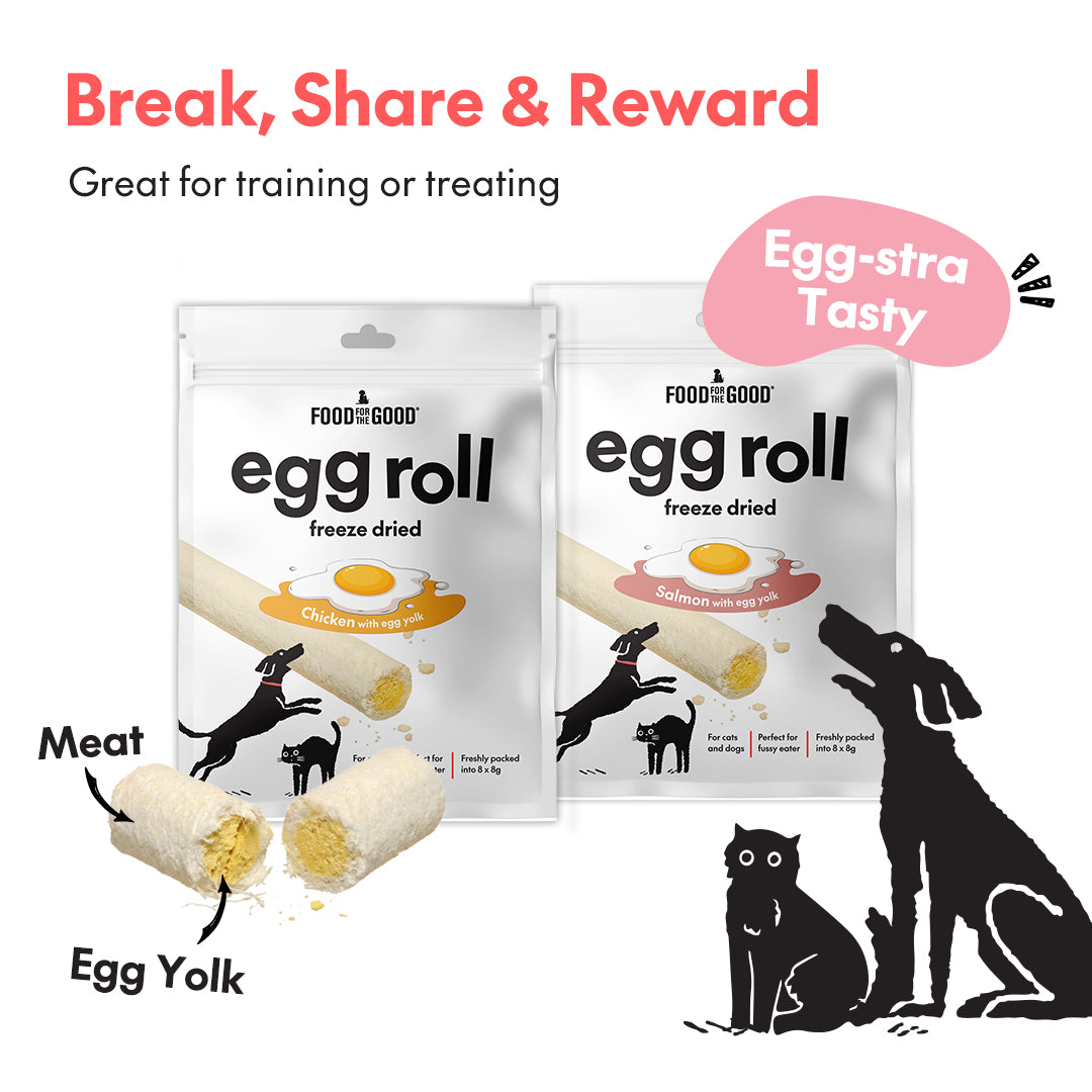 Freeze Dried Egg Roll | Salmon with Egg Yolk (8g x 8)