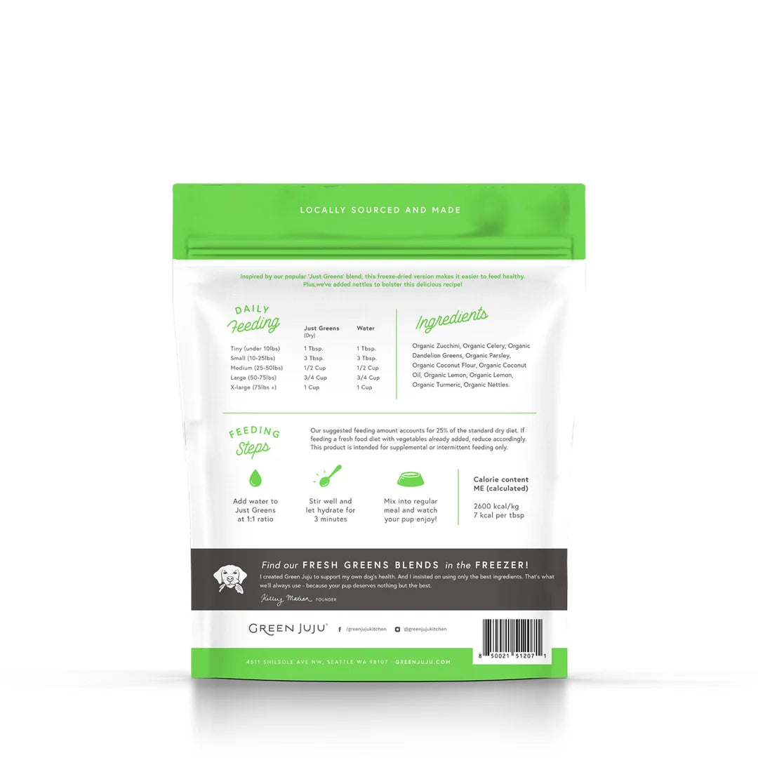 Freeze-Dried Just Greens Blend with Nettles Food Topper