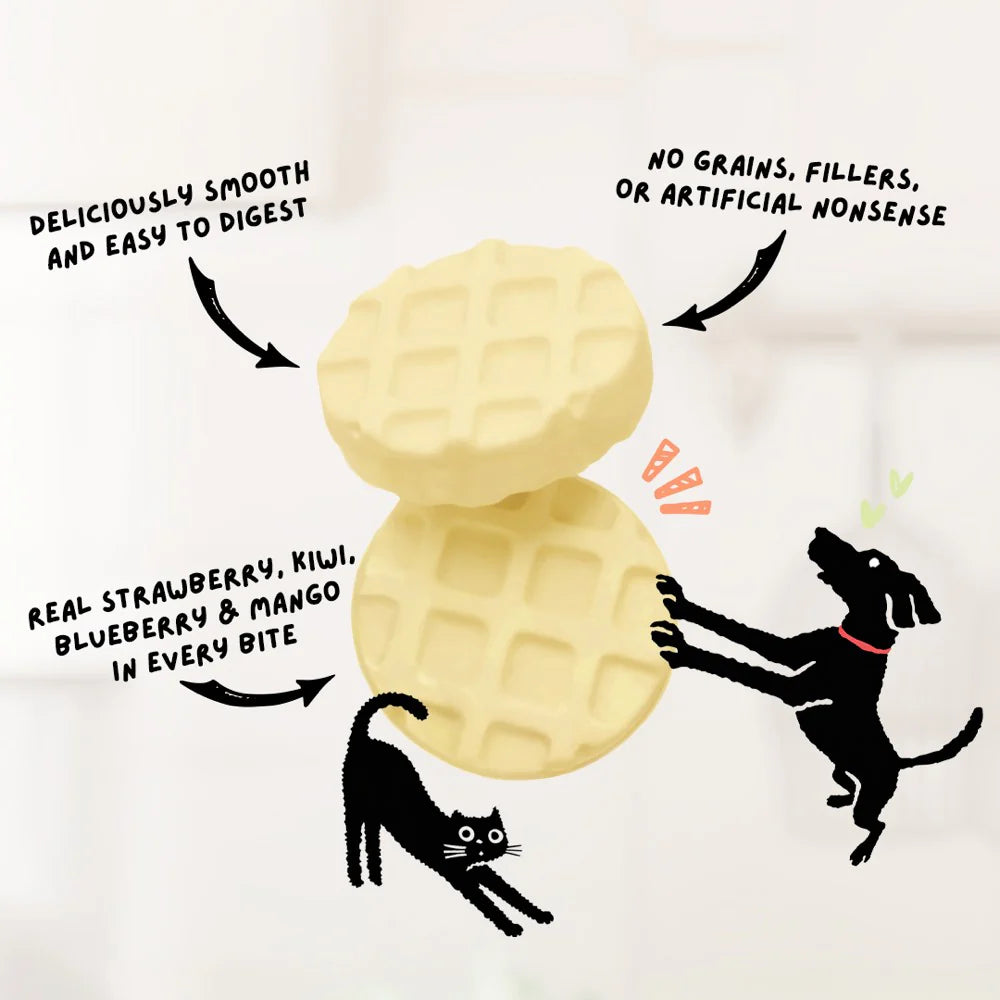 Freeze Dried Waffle | Strawberry & Goat Milk (8x6g)