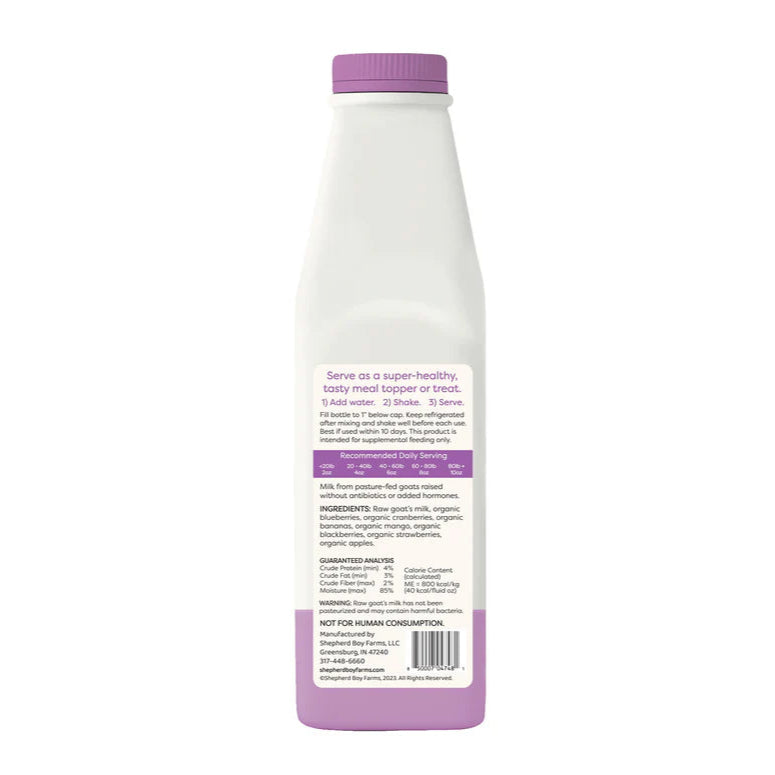 Shepard Boy Farms freeze-dried raw goat's milk supplement for pets creatureland