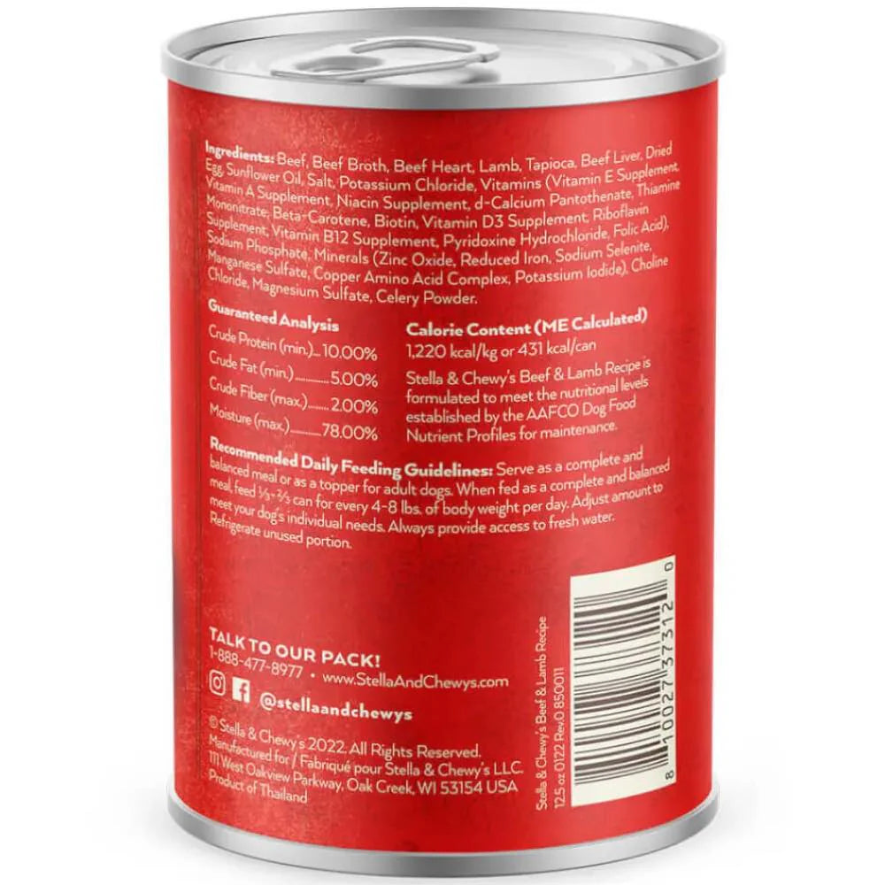 Gourmet Pate | Beef & Lamb Canned Dog Food (12.5oz)