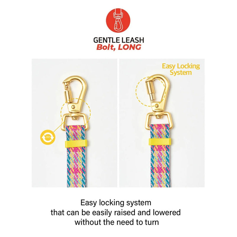 Gentle Multi-Functional Adjustable Bolt Leash – Regular & Hands-Free Walk | Big Fish Yellow