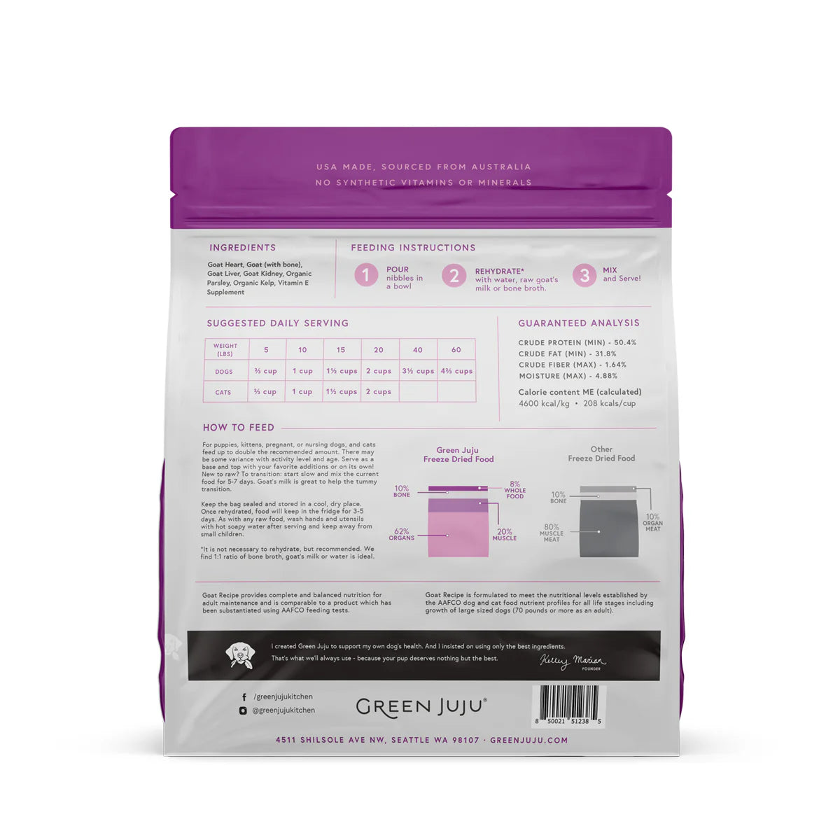 Goat Recipe Freeze Dried Raw Dog Food