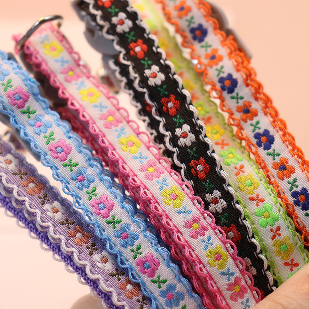 Daisy Chain Cat Collar (12 Colours)