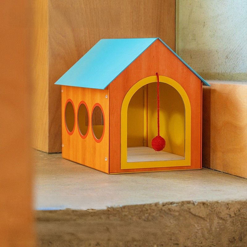 Retro Playhouse Cat House Scratcher