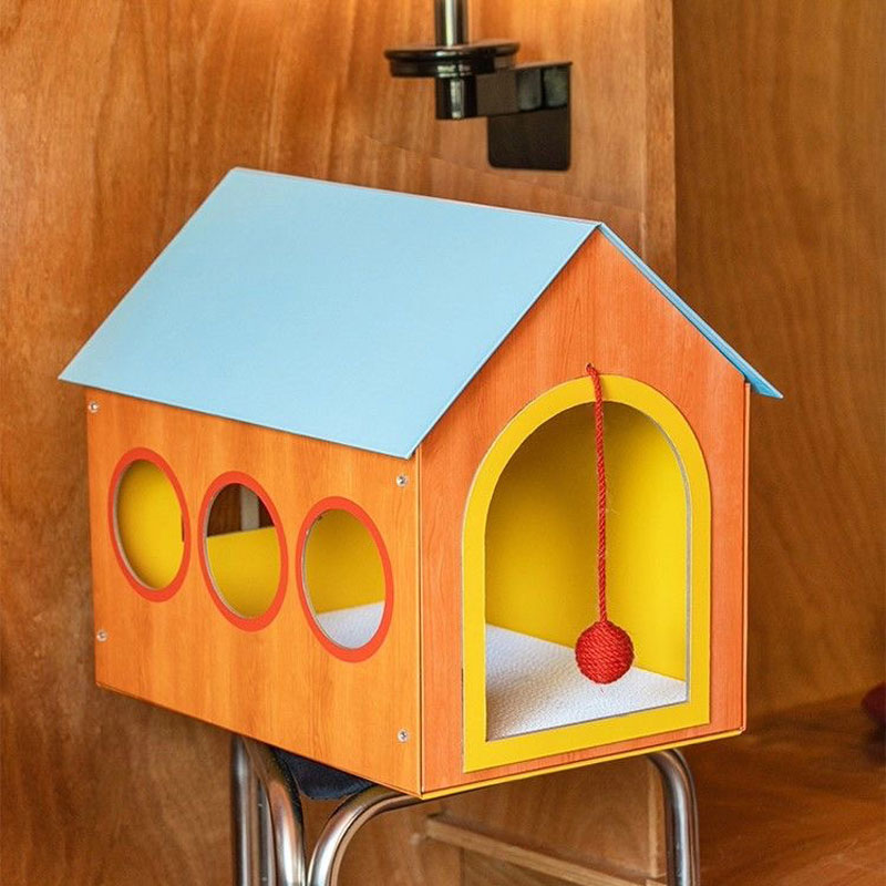 Retro Playhouse Cat House Scratcher