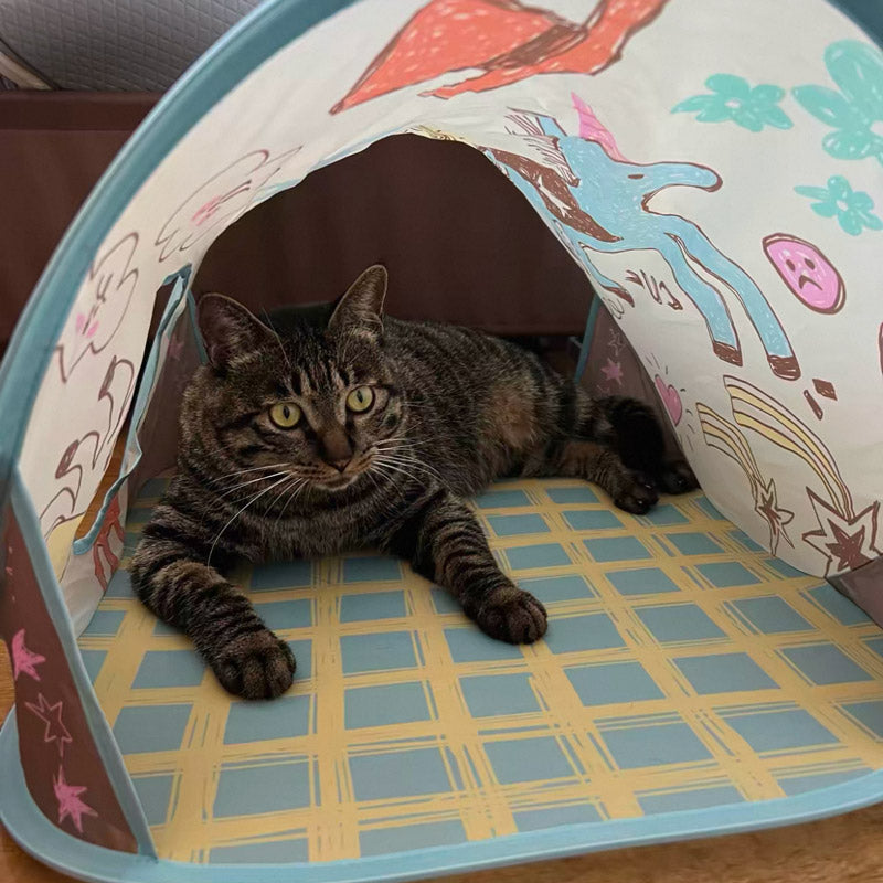 CUL - Peek-a-Boo Pop-Up Cat Tent - 16
