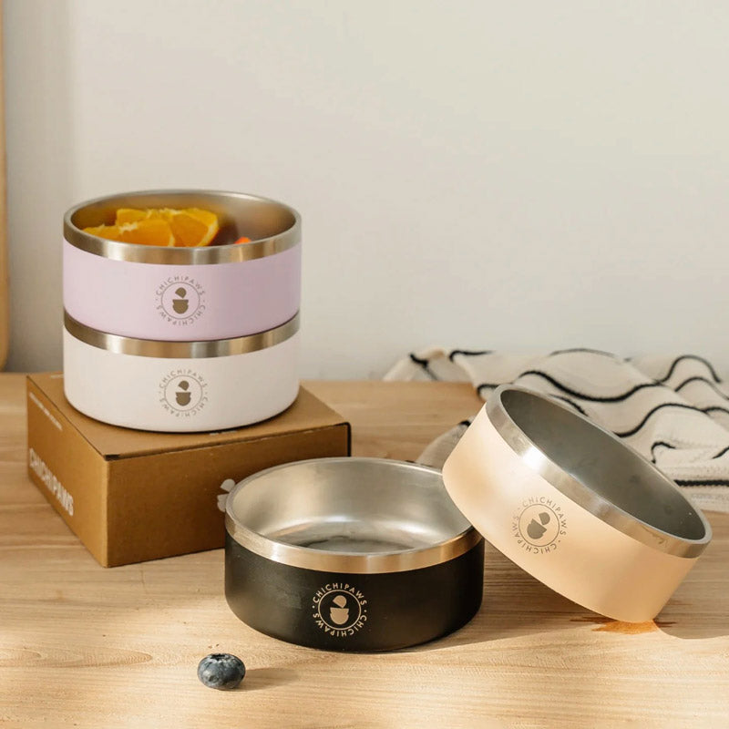 Sip & Snack Stainless Steel Pet Bowl (4 Colours)