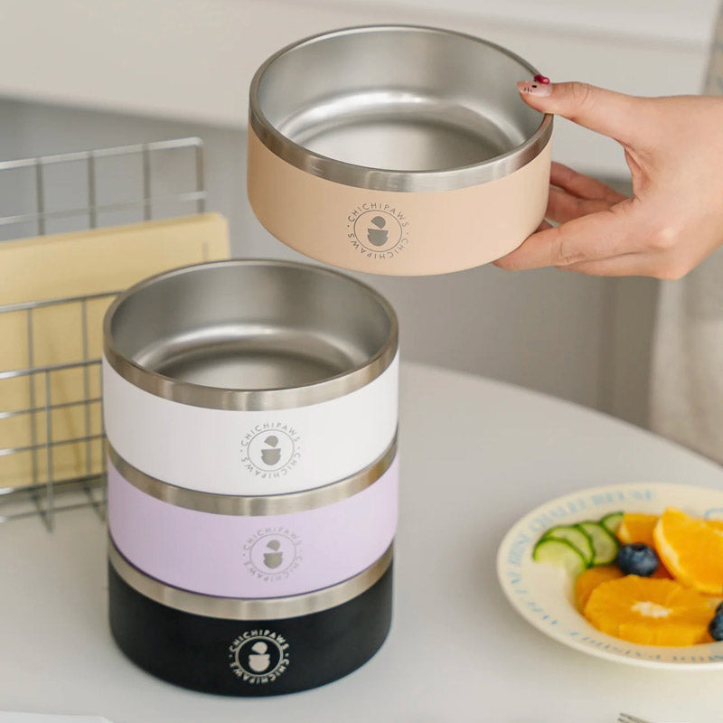 Sip & Snack Stainless Steel Pet Bowl (4 Colours)