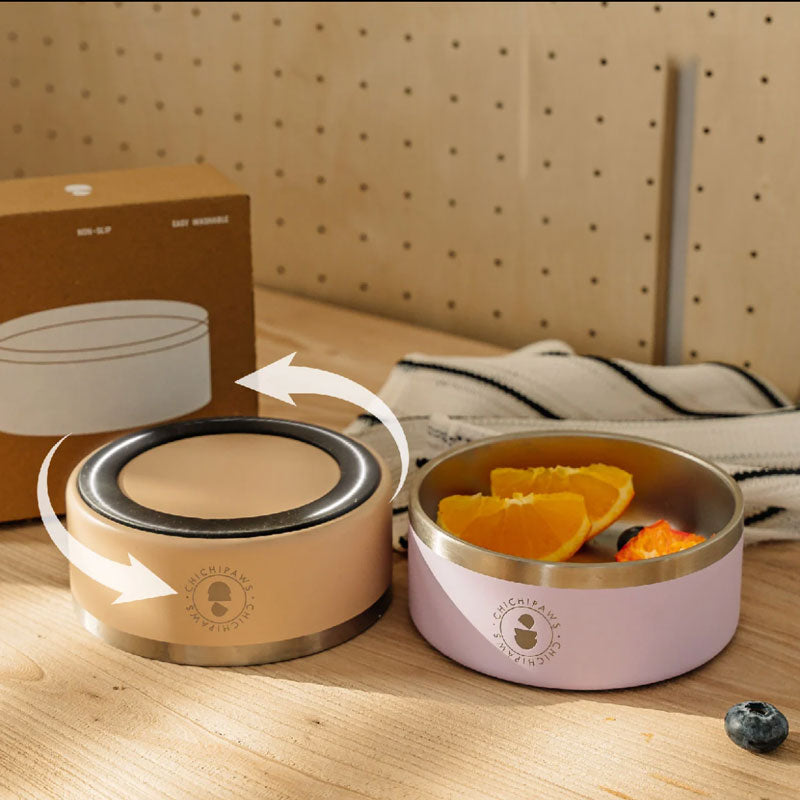 Sip & Snack Stainless Steel Pet Bowl (4 Colours)