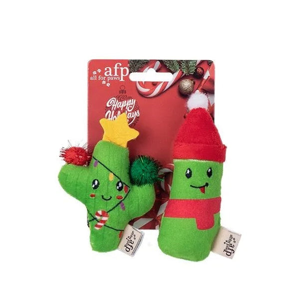 Cactus & Cucumber Christmas Cat Toy (2 Pack)