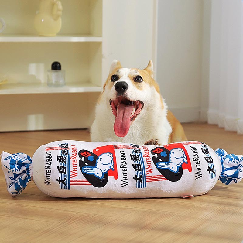 White Rabbit Sweet Plush Dog Toy