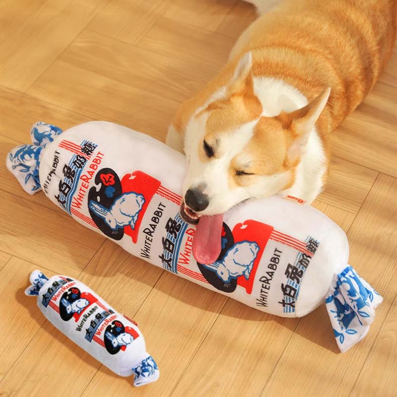 White Rabbit Sweet Plush Dog Toy