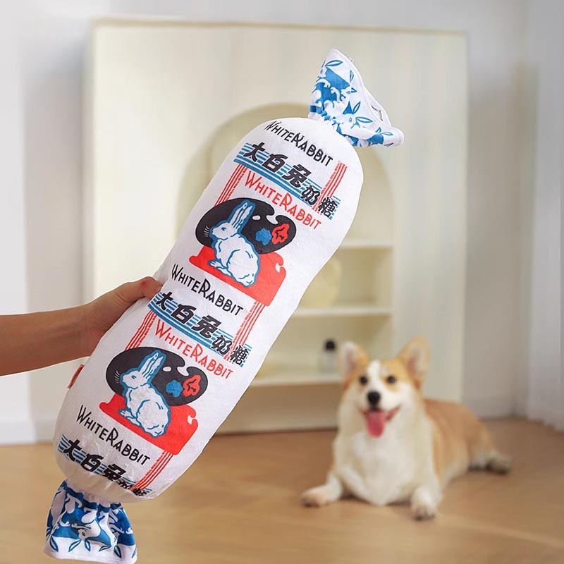 White Rabbit Sweet Plush Dog Toy