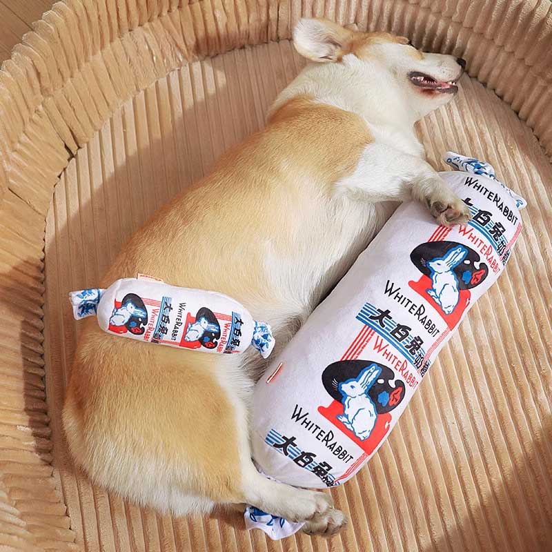 White Rabbit Sweet Plush Dog Toy