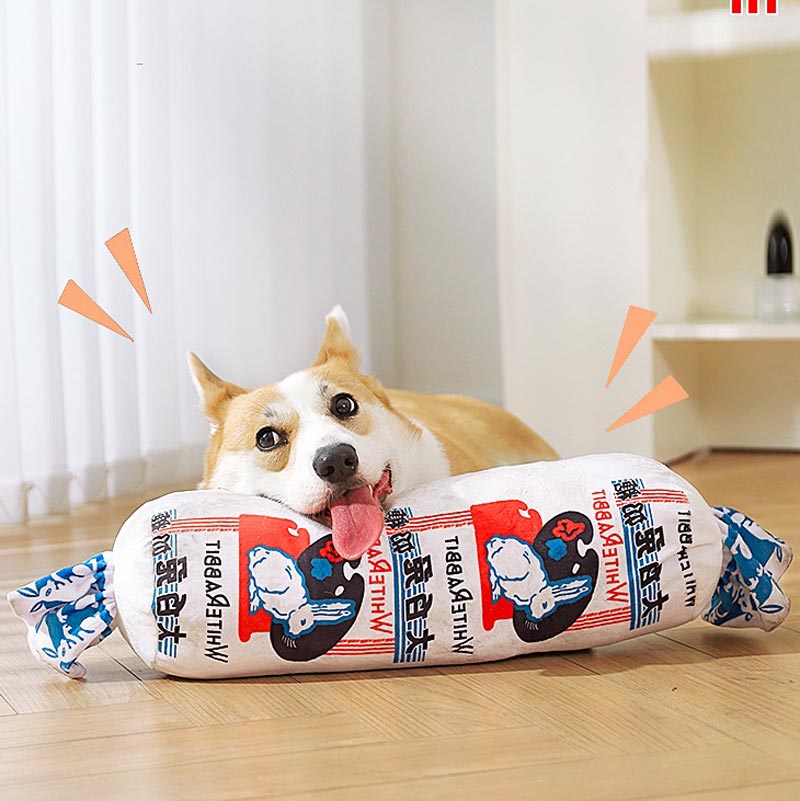 White Rabbit Sweet Plush Dog Toy