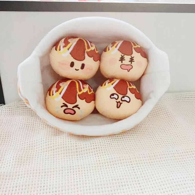 Takoyaki Squeaker Dog Toy