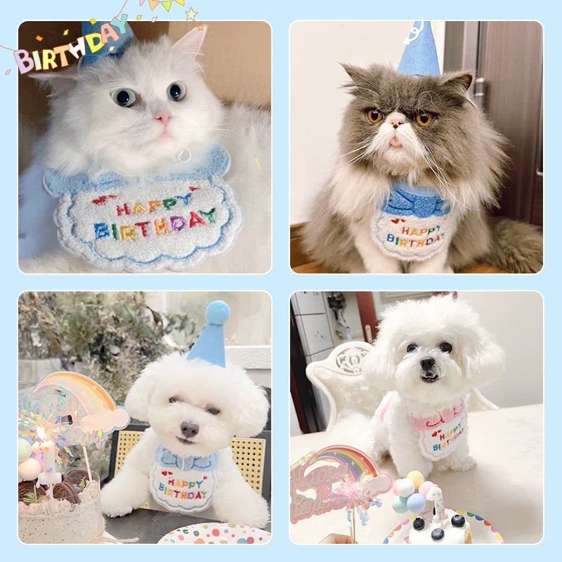 Birthday Party Hat & Bib Set (8 Colours)