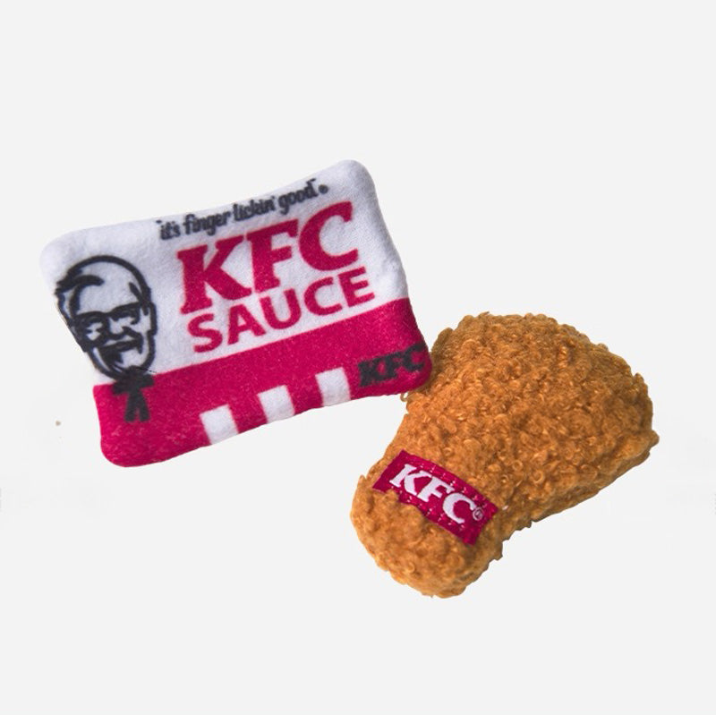 KFC Feast Sauce Packet & Drumstick Catnip Toy