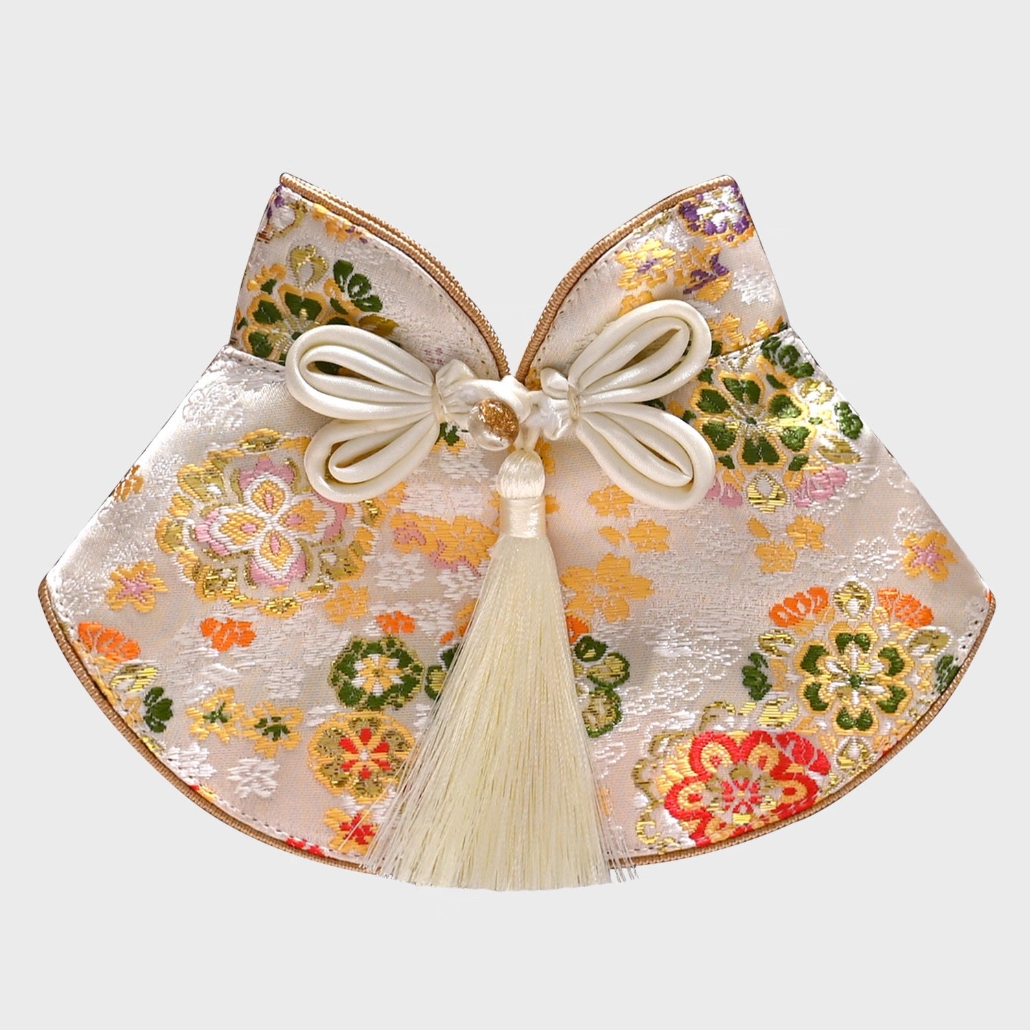 Fortune Charm Brocade Pet Cape (Yellow Flower)