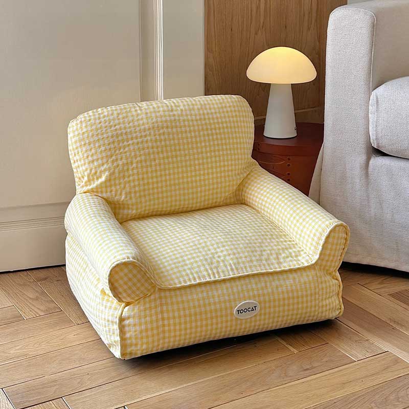 Checkered Sofa Pet Bed (2 Colours)