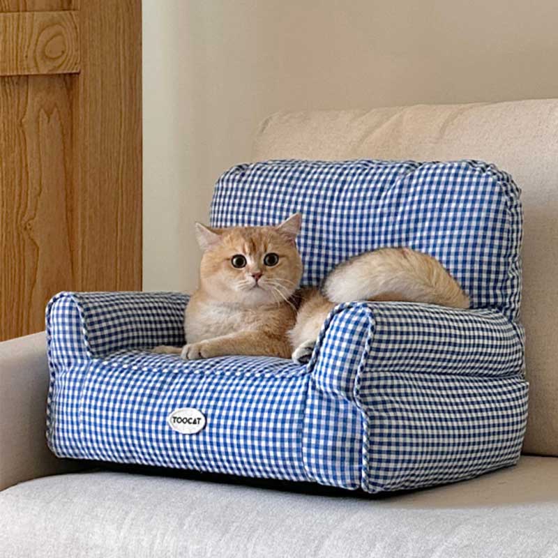Checkered Sofa Pet Bed (2 Colours)