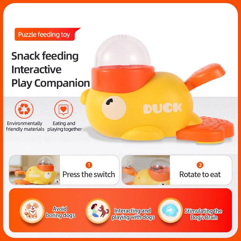 Duck Spinner Interactive 2-In-1 Feeder Toy