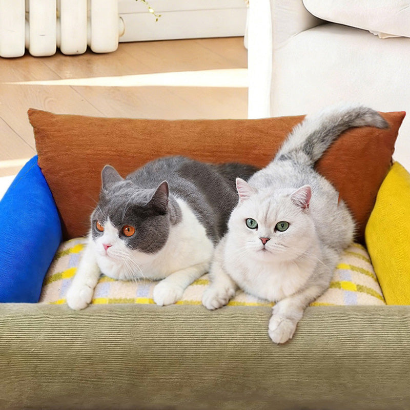 Colourblock Lounge Pet Bed