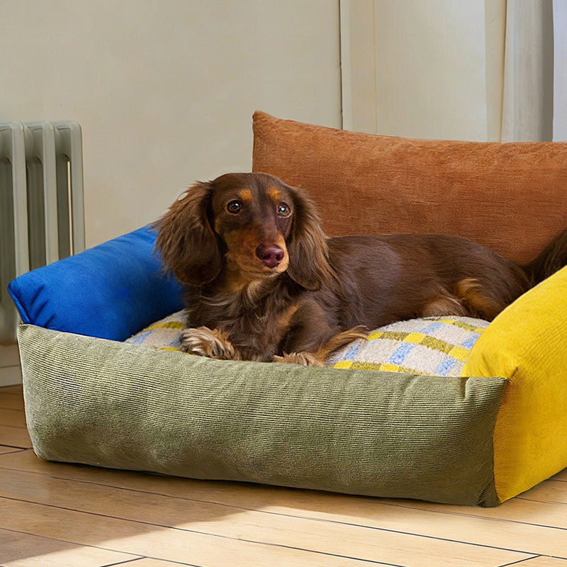 Colourblock Lounge Pet Bed