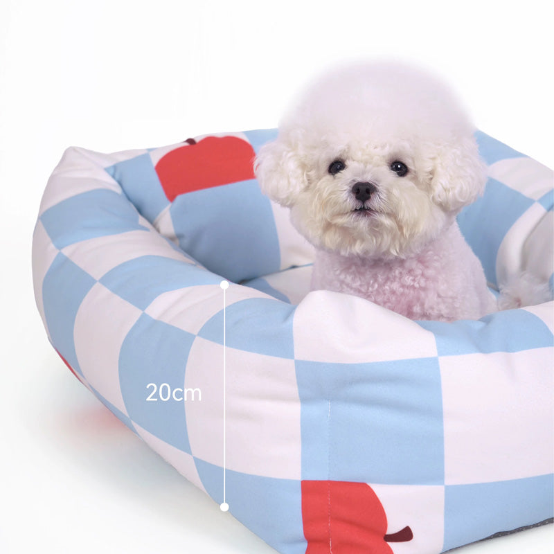 SnuggleNest Checkered Pet Bed