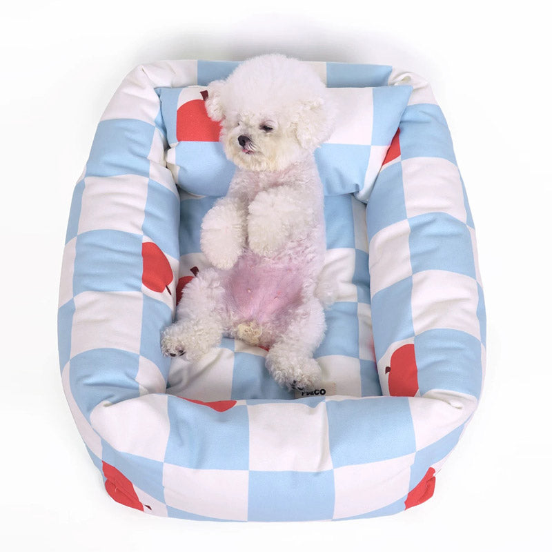 SnuggleNest Checkered Pet Bed