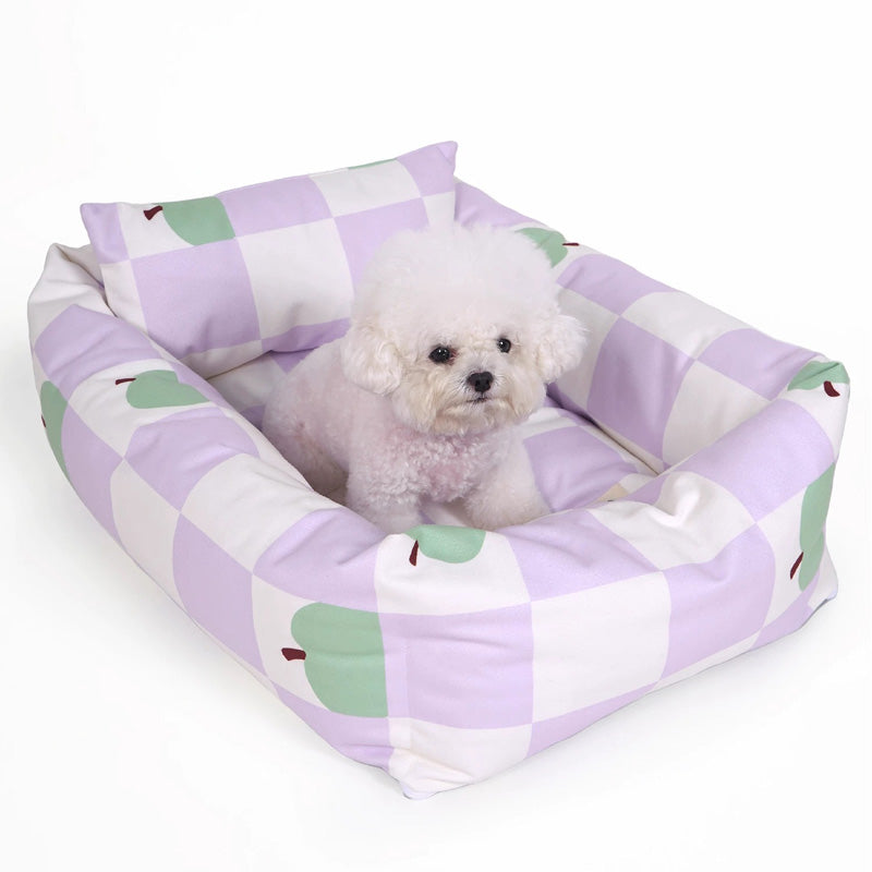 SnuggleNest Checkered Pet Bed