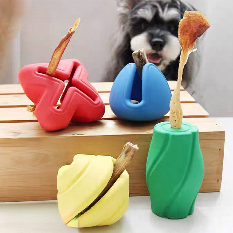 Chewtastic Geometrics Fillables Natural Rubber Enrichment Dog Toy (4 Types)