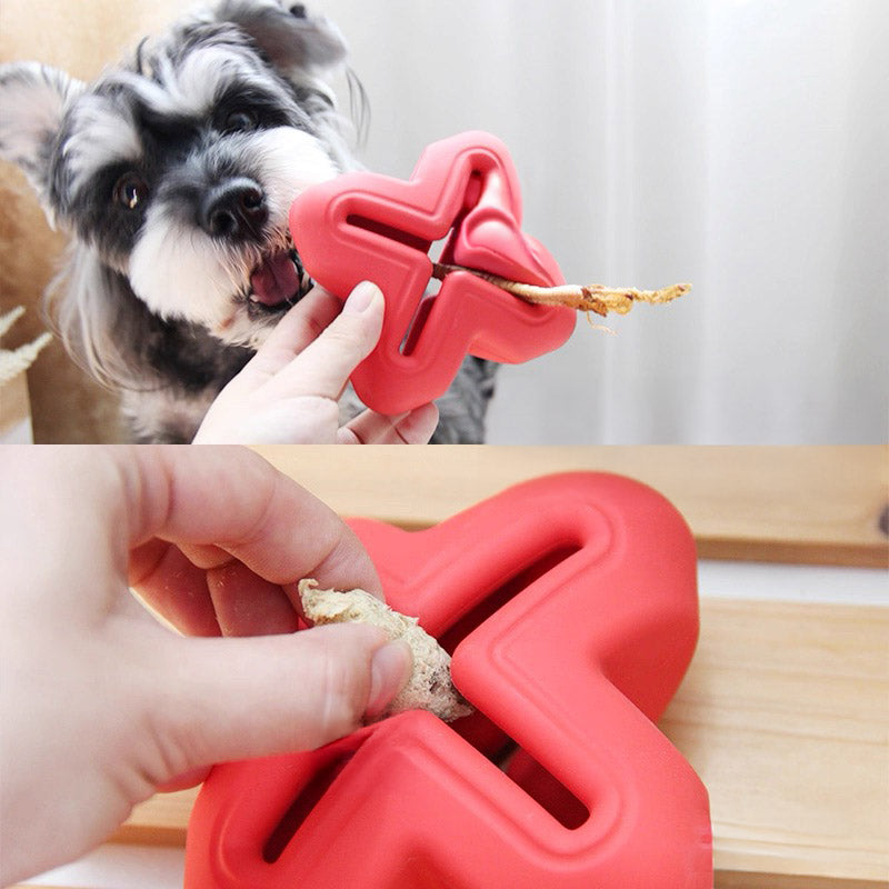 Chewtastic Geometrics Fillables Natural Rubber Enrichment Dog Toy (4 Types)