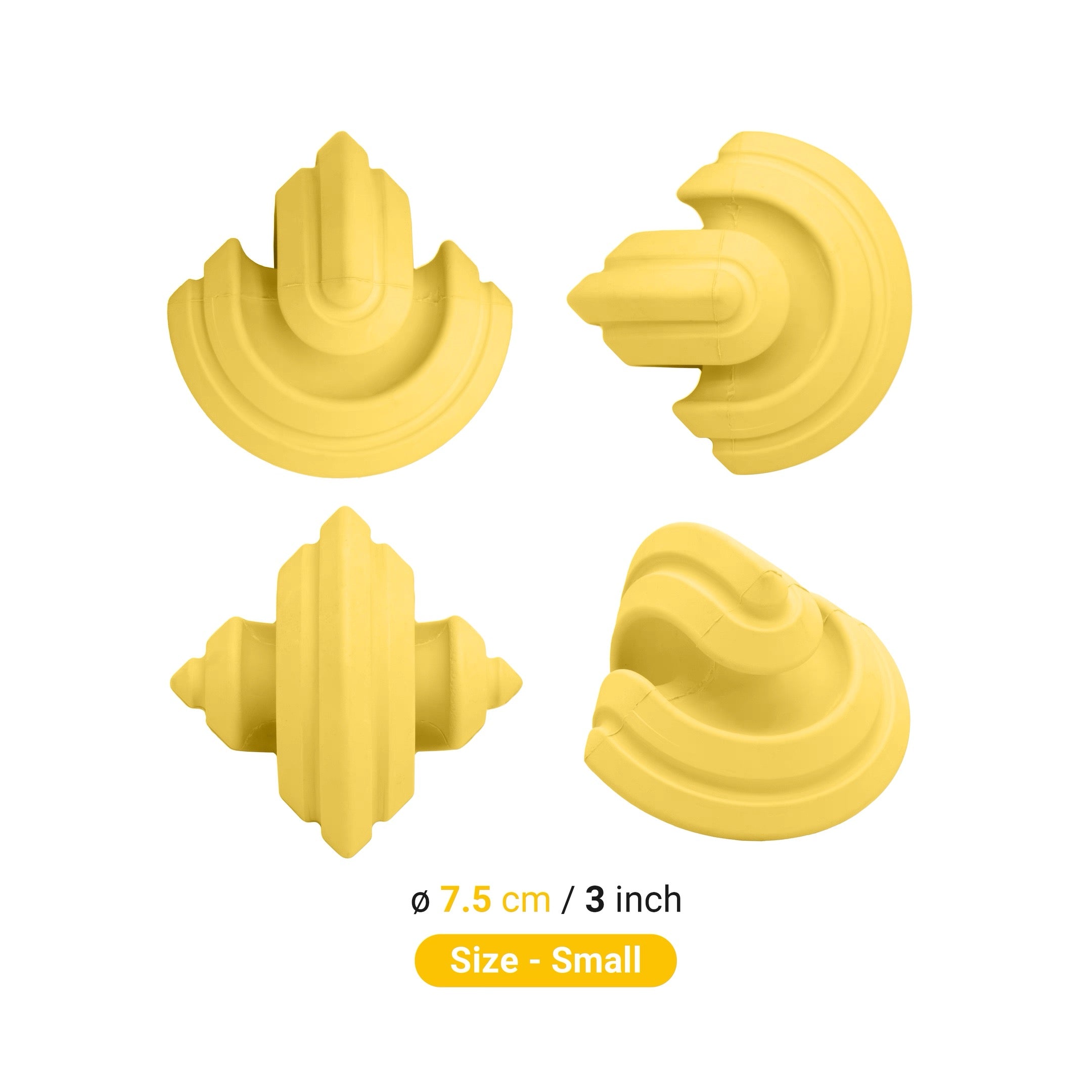 Chewtastic Geo-Gem Yellow Natural Rubber Enrichment Dog Toy (Gentle)