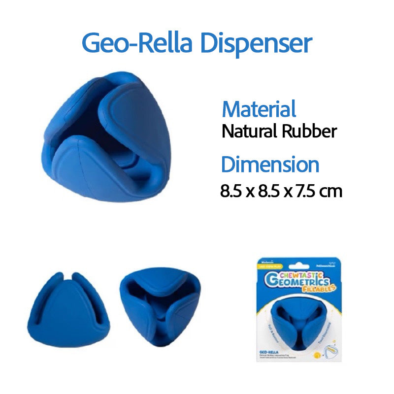 Chewtastic Geometrics Fillables Natural Rubber Enrichment Dog Toy (4 Types)