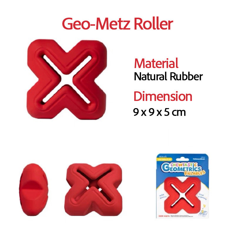 Chewtastic Geometrics Fillables Natural Rubber Enrichment Dog Toy (4 Types)