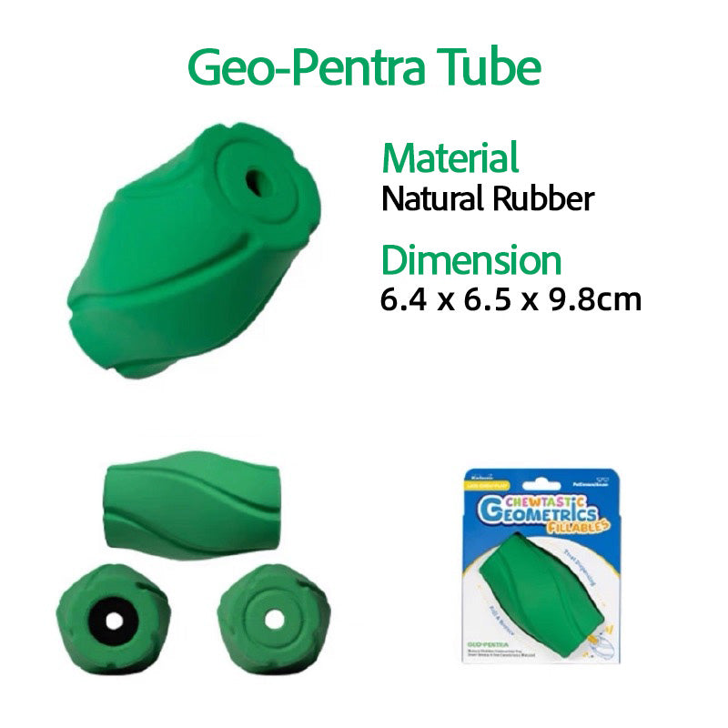 Chewtastic Geometrics Fillables Natural Rubber Enrichment Dog Toy (4 Types)